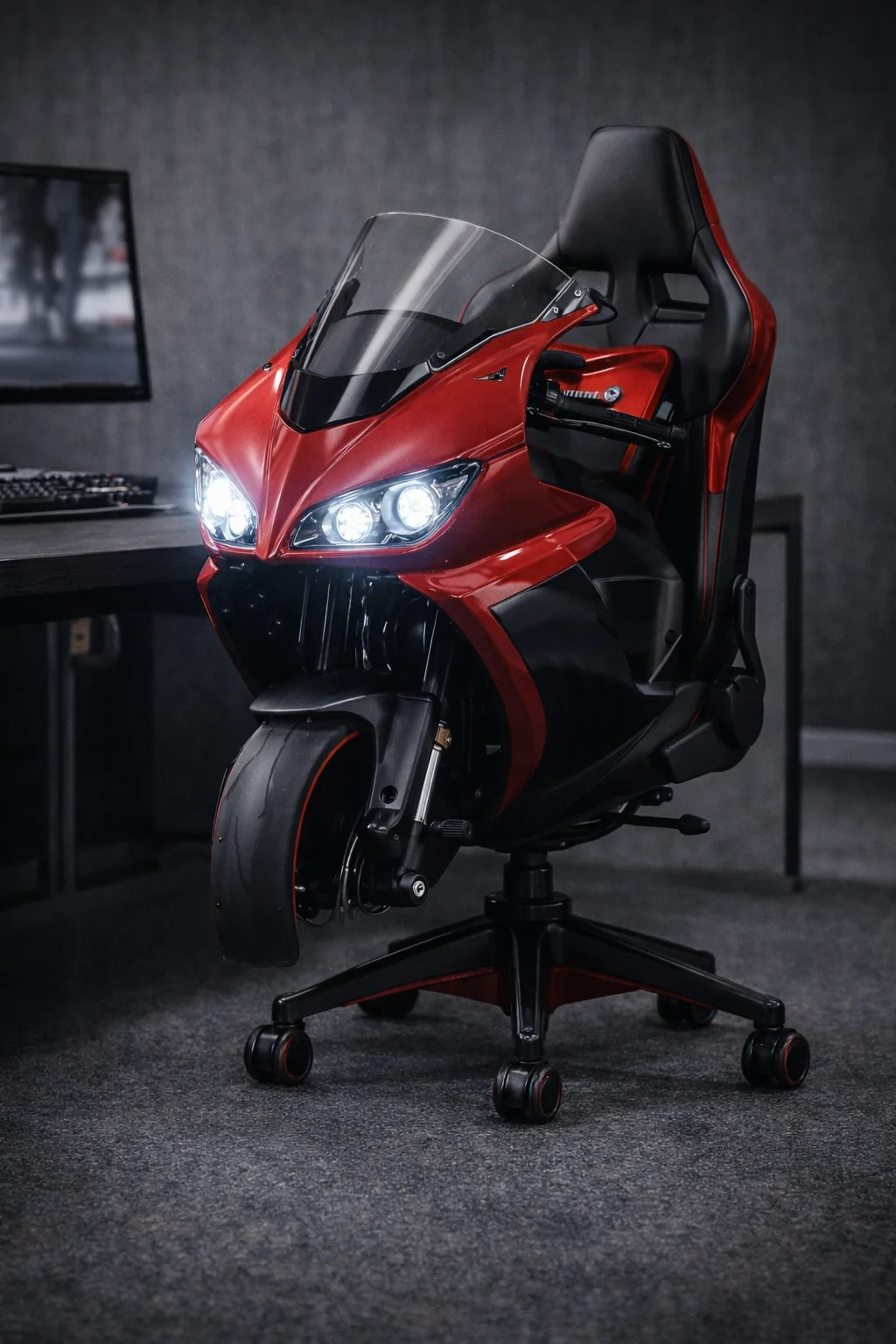 Fairing Chair GT-R technical diagram, side elevation